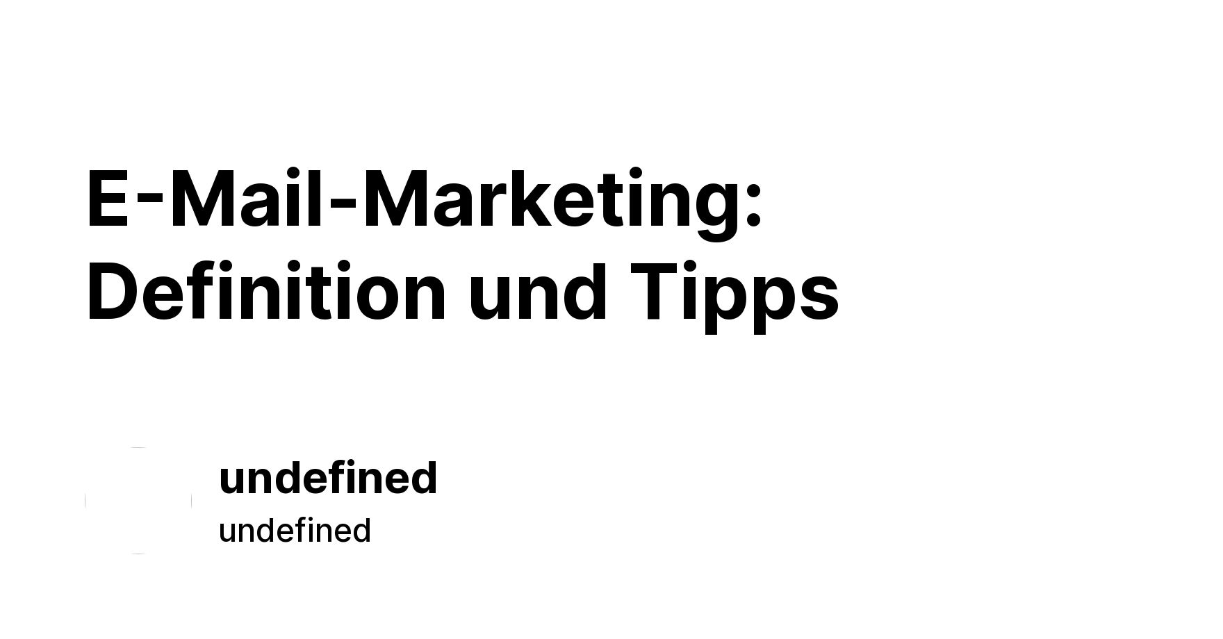 EMailMarketing Definition und Tipps ikas